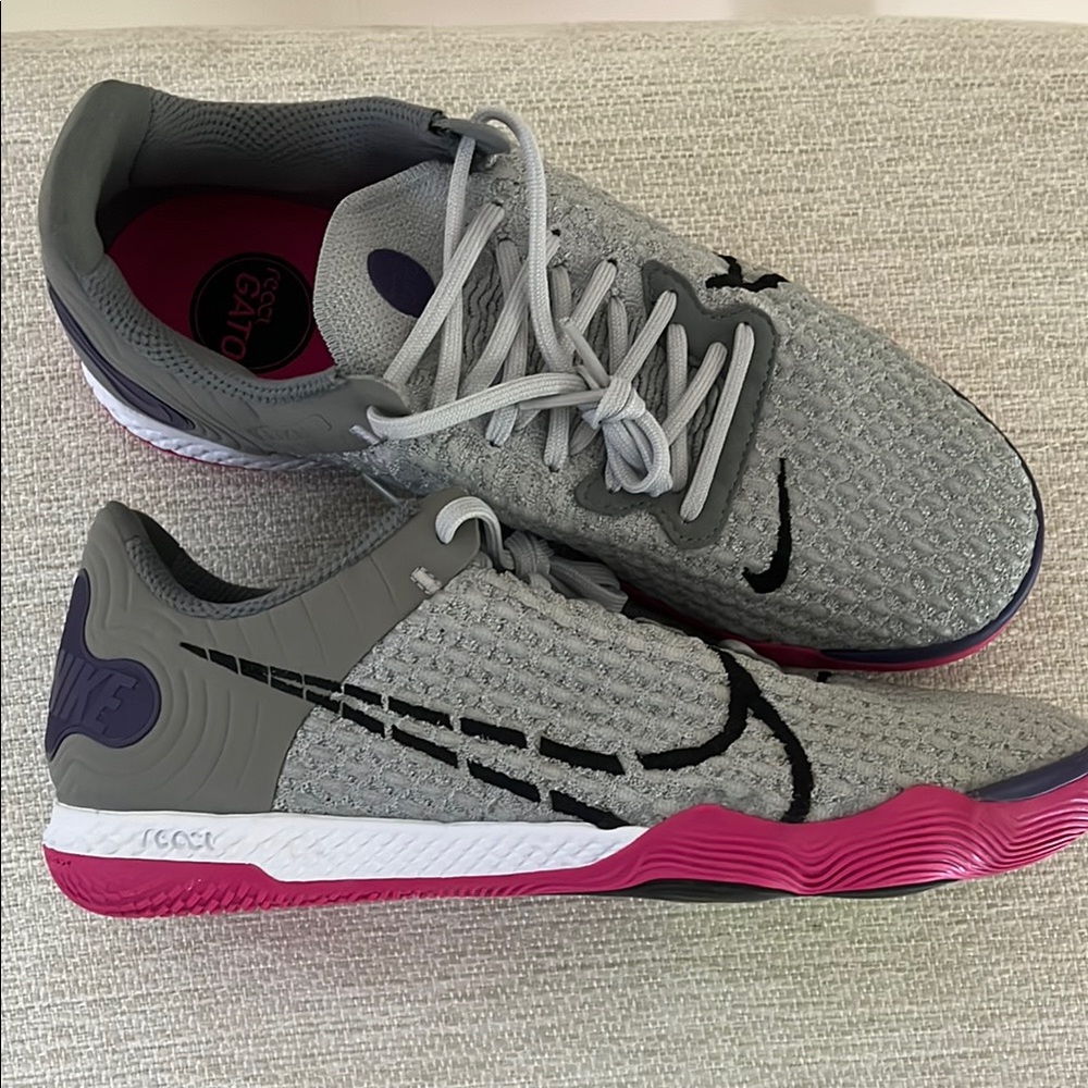 Nike React Gato 'Light Smoke Grey Electro Purple' mens 8 women’s 9.5 new W/O Box